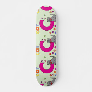 Cat Letter C Skateboard