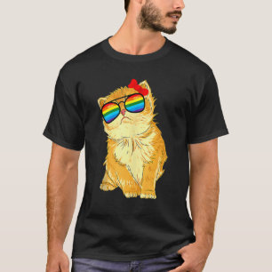 Cat Lgbt Gay Rainbow Pride Flag T-Shirt