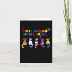 Cat Lgbt Hate Has No Home Here Sticker  Card