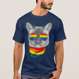 Cat LGBT Lover Pride Panseual Support Funny T-Shirt