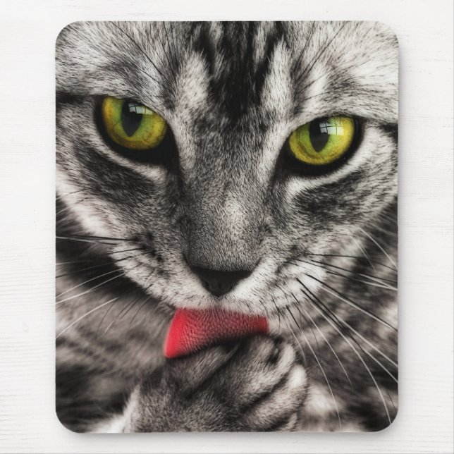 Cat Lick Mouse Pad (Front)