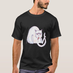 Cat Licking Butt. Funny Cat Lovers T-Shirt