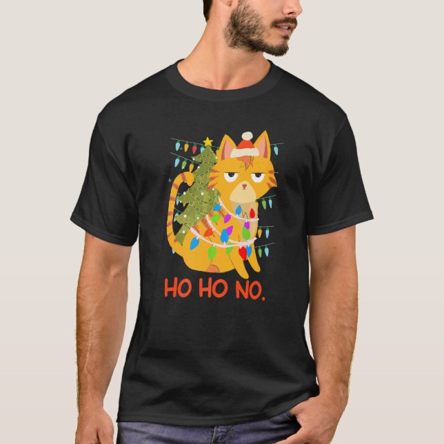 cat light chain fir tree Cat owner 1 T-Shirt (Front)