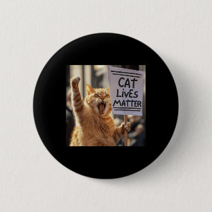 Cat Lives 2 Inch Round Button