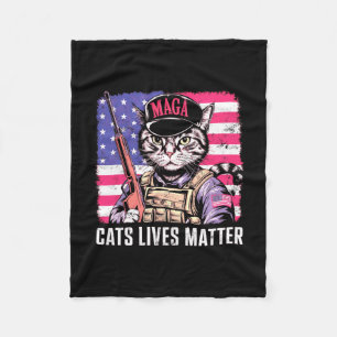 Cat Lives Fleece Blanket