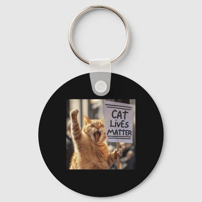 Cat Lives  Keychain (Front)