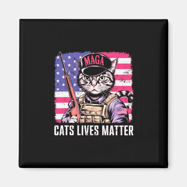 Cat Lives  Magnet (Front)