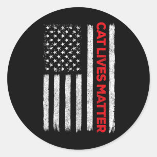 Cat Lives Problem Trump 2024  Classic Round Sticker