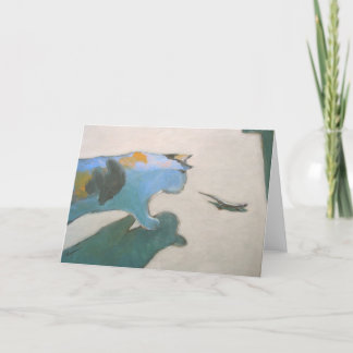 Cat & Lizard Greeting Card