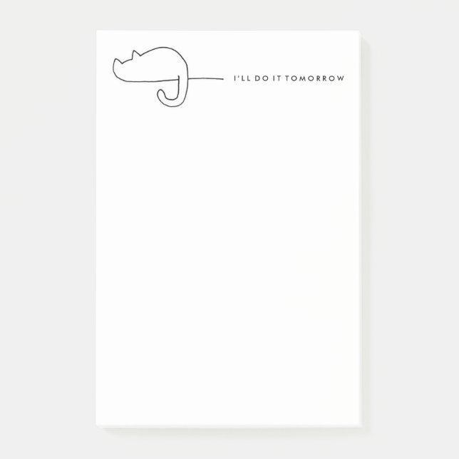 Cat Loaf Sketch Procrastinator Portrait Notepad (Front)