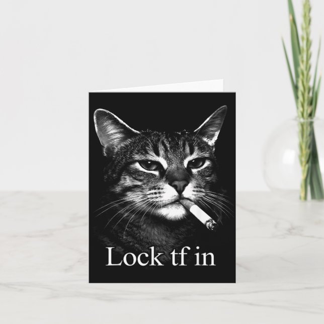 Cat Lock Tf in Funny Card (Front)