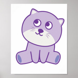 cat  looking to the sky  poster
