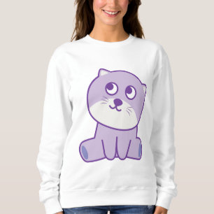 cat  looking to the sky sweatshirt