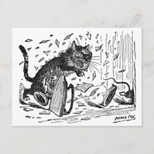 Cat Loses Dinner When Mouse Escapes Postcard