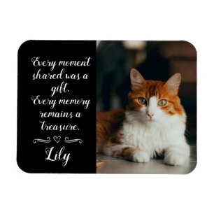 Cat Loss Memorial Personalized Photo Pet Name Magnet