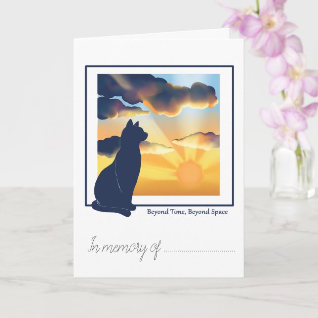 Cat Loss Simpathy Card  (Orchid)