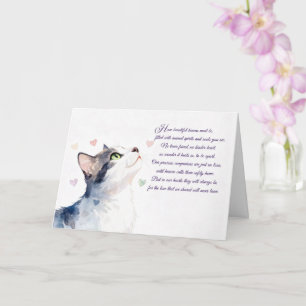 Cat Loss Sympathy General with Spiritual Poem Card