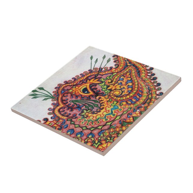Cat, Louis Wain Tile (Side)