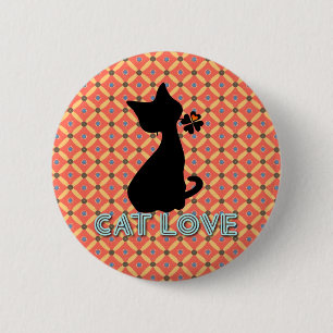 Cat Love Botton 2 Inch Round Button