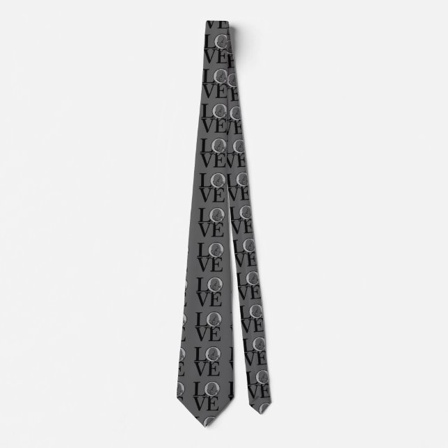 Cat Love Click to Customize Background Colour Tie (Front)