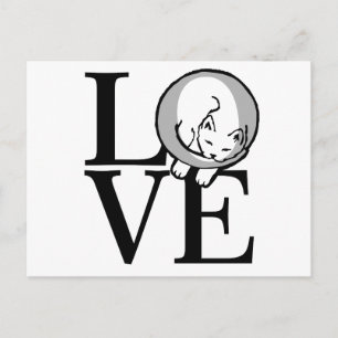 Cat Love Click to Customize Decor Colour Postcard