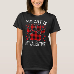 Cat Love Hearts Valentines Day Shirt, My Cat Is My T-Shirt