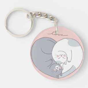 Cat Love Keychain
