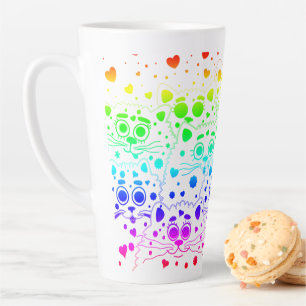 Cat love latte mug