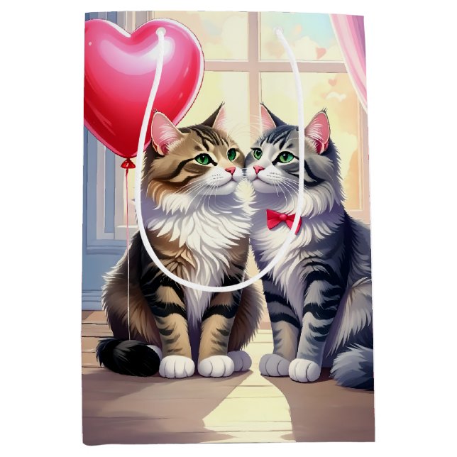 Cat Love Medium Gift Bag (Front)