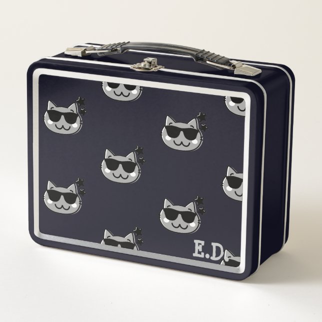 CAT LOVE METAL LUNCH BOX (Front)