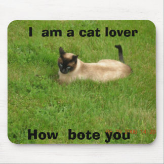 cat love mouse pad