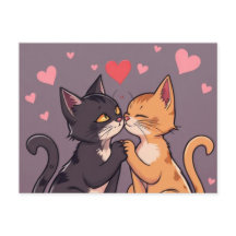 Cat Love Valentine’s Day Postcard