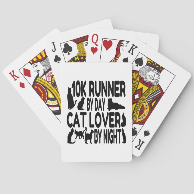 Cat Lover 10K Runner Playing Cards (Back)