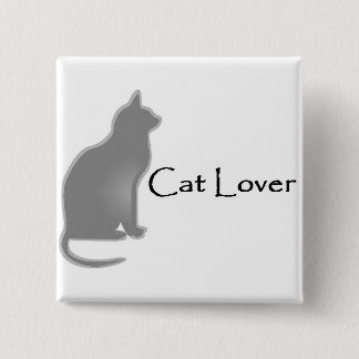 Cat Lover 2 Inch Square Button
