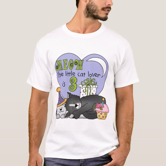 Cat Lover 3rd Birthday T shirts and Gifts (Front)