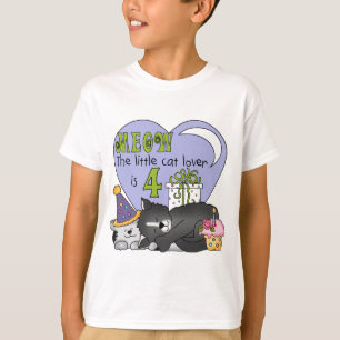 Cat Lover 4th Birthday T-shirts and Gifts