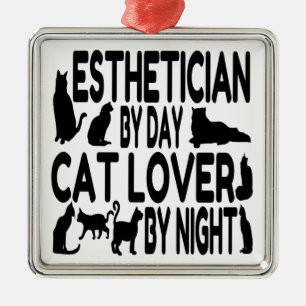 Cat Lover Aesthetician Metal Ornament