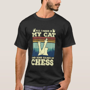 Cat Lover And Chess Player T-Shirt