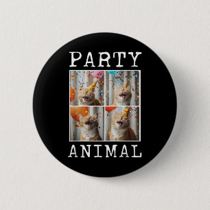 Cat Lover Animal Themed Happy Cat Birthday  2 Inch Round Button