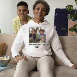 Cat Lover Ash Black Family Custom Text Pet Photo Hoodie
