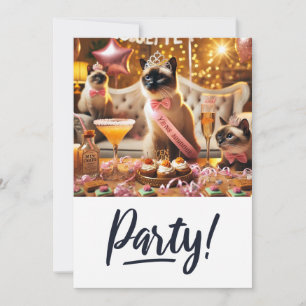 CAT Lover Bachelorette Party Invitation