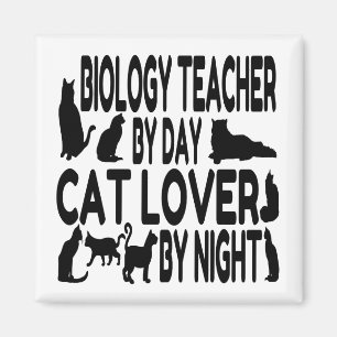 Cat Lover Biology Teacher Magnet