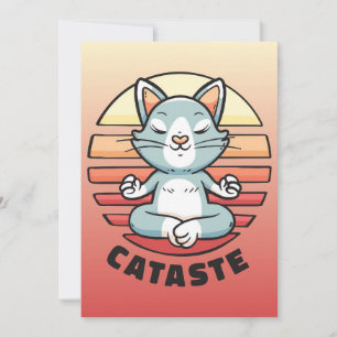 Cat Lover Cataste Yoga Cat Holiday Card