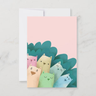 Cat Lover Cats And Friends RSVP Card