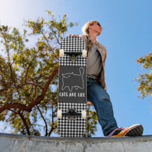CAT LOVER CATS ARE LIFE SKATEBOARD DECK