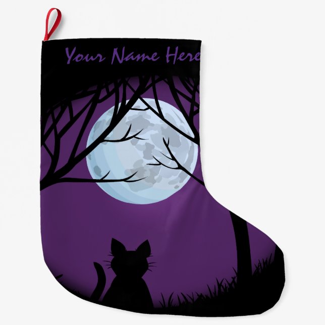 Cat Lover Christmas Stocking Customized Stocking (Front)