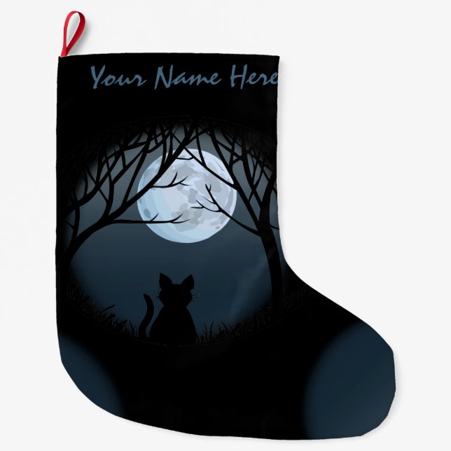 Cat Lover Christmas Stocking Customized Stocking (Front)