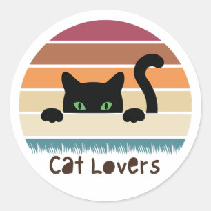 Cat Lover Classic Round Sticker