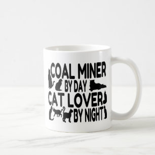 Cat Lover Coal Miner Coffee Mug