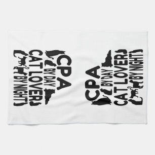 Cat Lover CPA Kitchen Towel